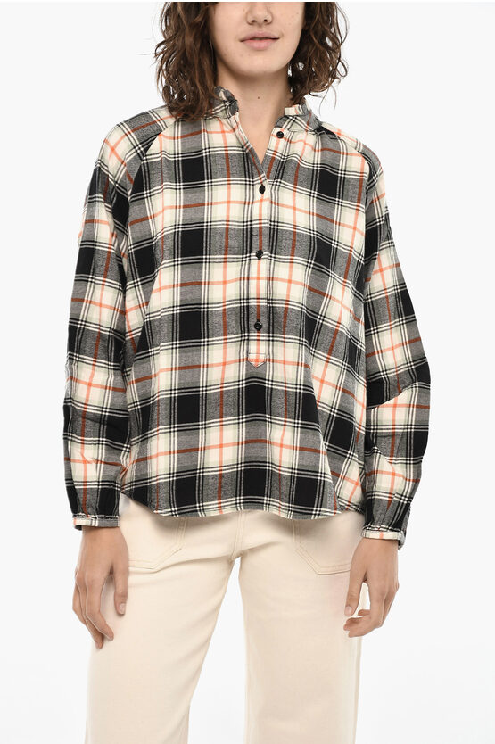 Woolrich Cotton Check Plaid Blouse In Multi
