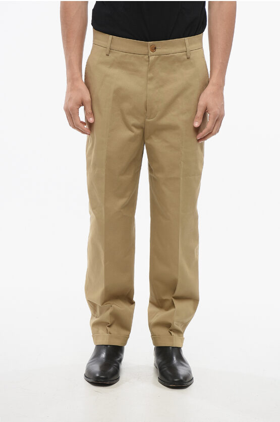 Kenzo Cotton Chinos Pants with Belt Loops men - Glamood Outlet