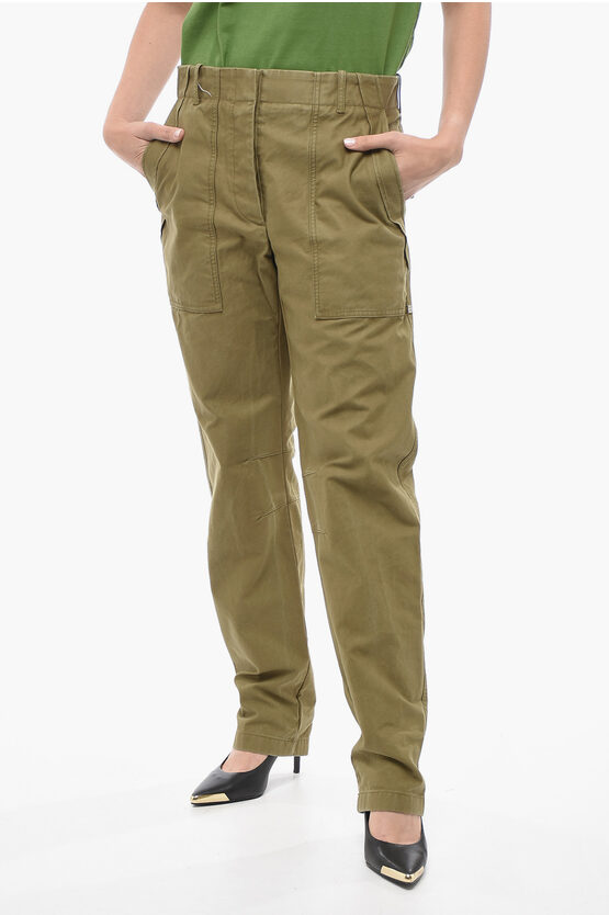 Shop Givenchy Cotton Chinos Pants With Patch Pockets
