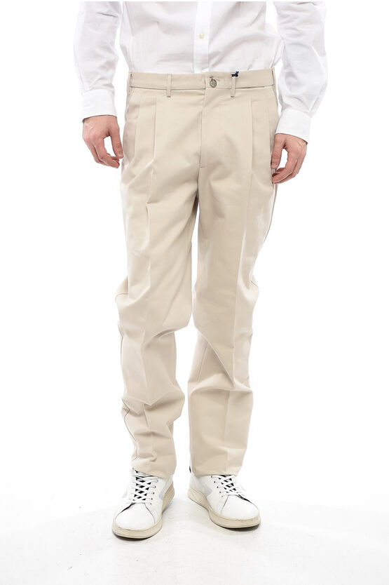 Santaniello Cotton Clark Double Pleat Pants