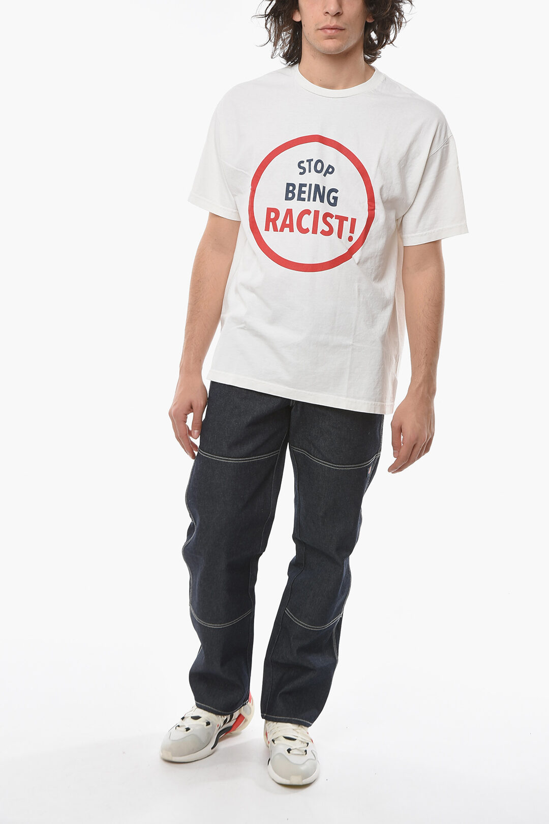 stop being racist tie dye shirt