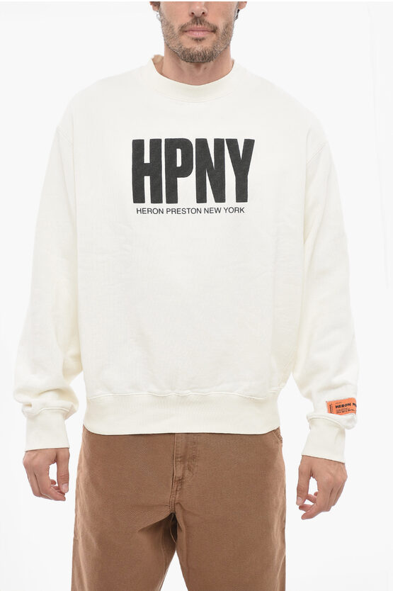 Heron Preston Cotton Crew-neck Sweatshirt with Contrast Maxi Print