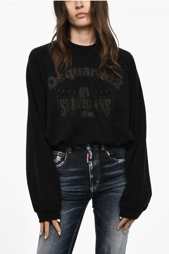 Dsquared2 Cotton Crew-neck Sweatshirt With Drawstring