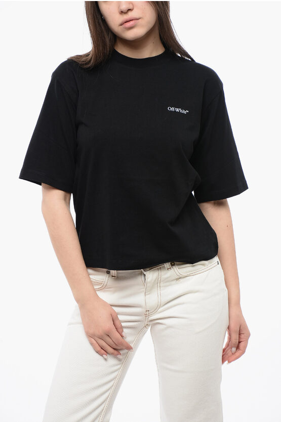Off-white Black T-shirt With Arrow X-ray Motif