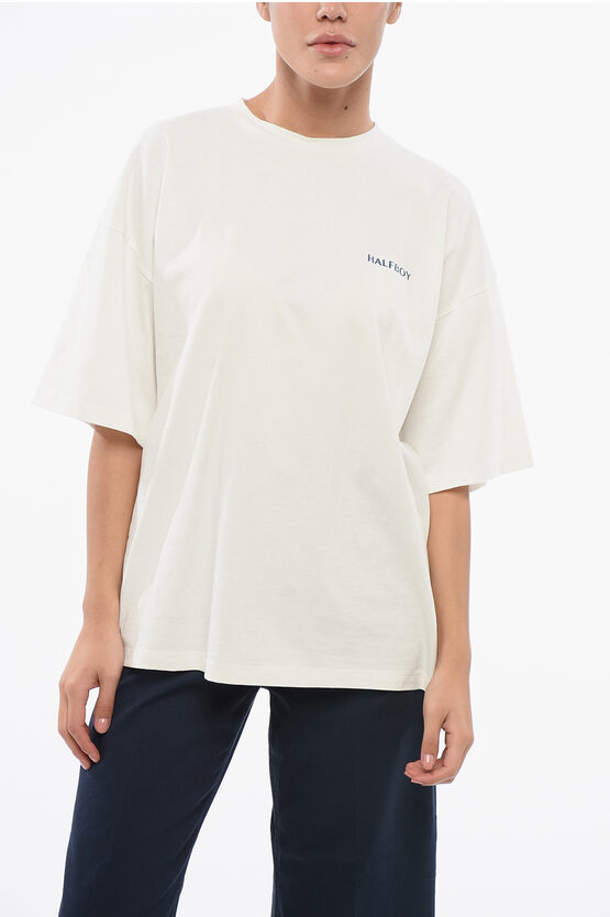 Halfboy Cotton Crew-neck T-shirt With Logo-print