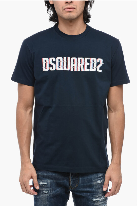 Shop Dsquared2 Cotton Crew-neck T-shirt With Logo