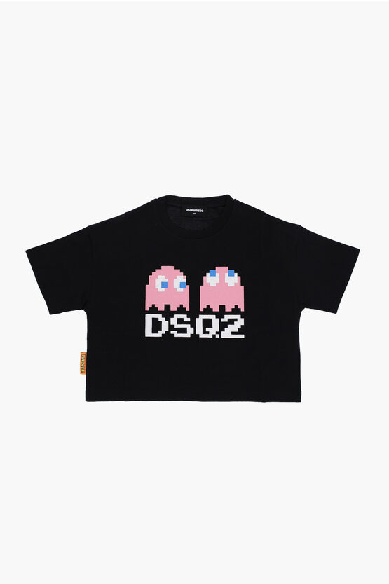 Dsquared2 Cotton Crew-neck T-shirt With Pac Man Print