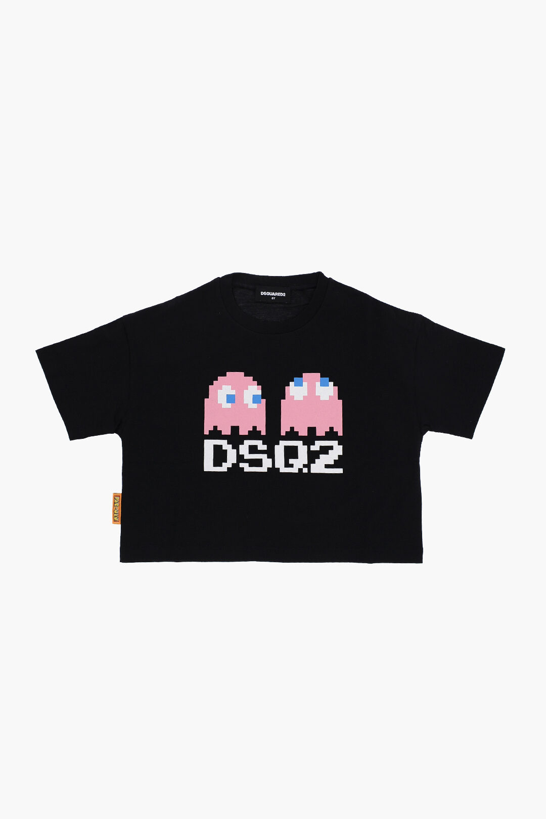 キッズ用トップス D SQUARED2 SS23 mc logo t-shirt (DQ1615K_D0A3SDQ255) Dsquared2 Kids Cotton Crew-neck T-shirt with Pac Man Print