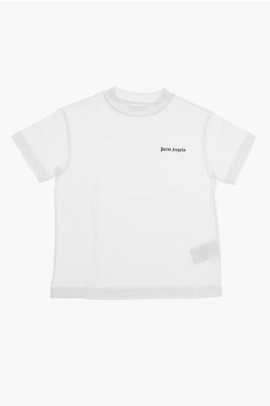 Shop Palm Angels Cotton Crew-neck T-shirt