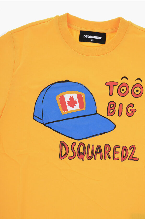 Cotton Crewneck T-shirt RELAX with Maxi Print