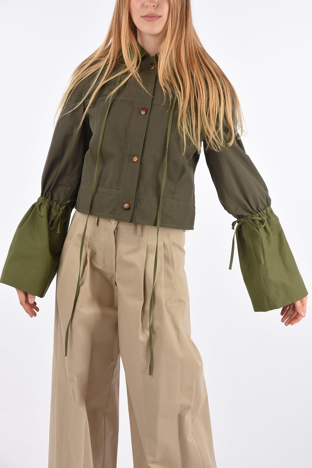 cropped cotton jacket