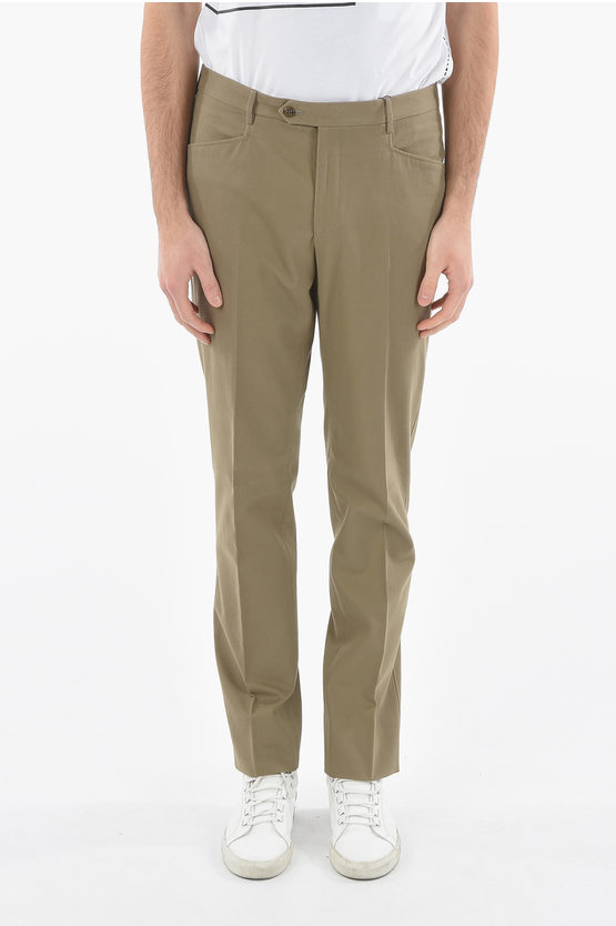 Corneliani Cotton Elegant Trousers With Patch Pockt