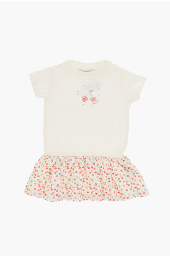Shop Bonpoint Cotton Felice Tee Dress With Cherrys Print
