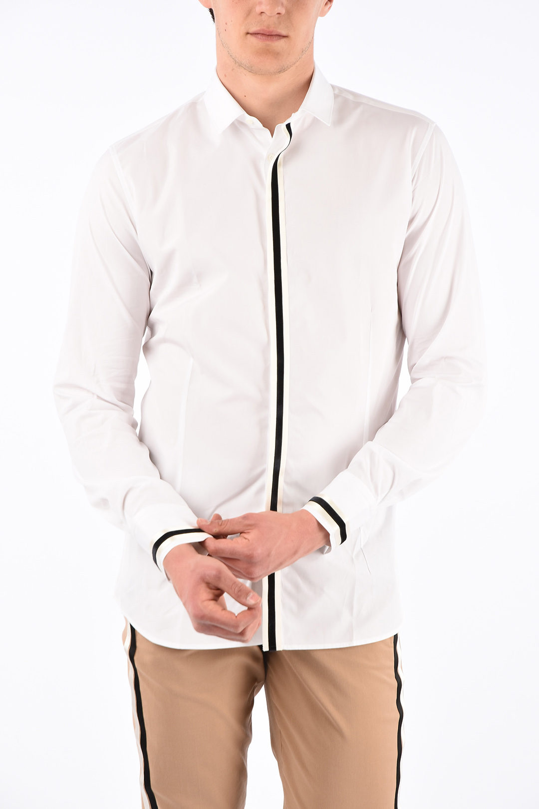 Neil Barrett Cotton Fitted Slim Fit Shirt men - Glamood Outlet