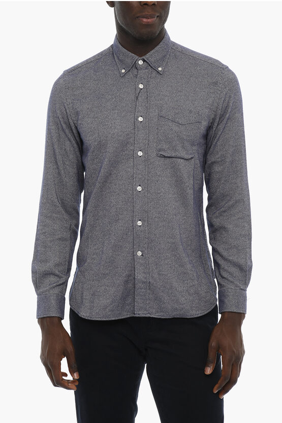 Woolrich Cotton-flannel Alaska Button-down Shirt In Gray