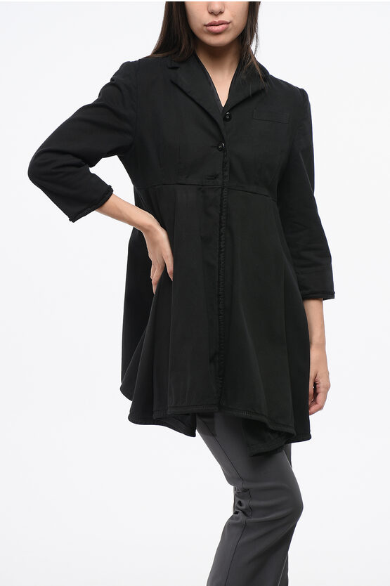 Miu Miu Cotton Gabardine Coat With 3/4 Sleeve