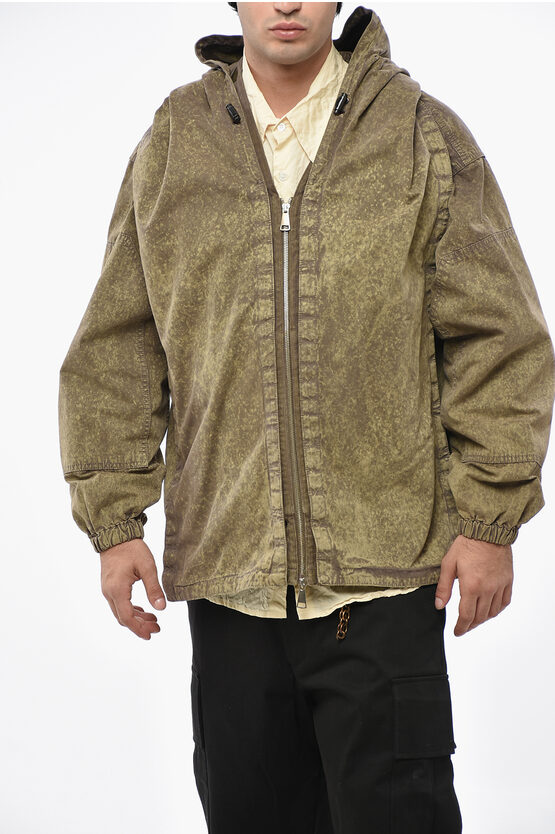 Y/project Cotton Gabardine Jacket With Removable Velcro Inserts In Gray