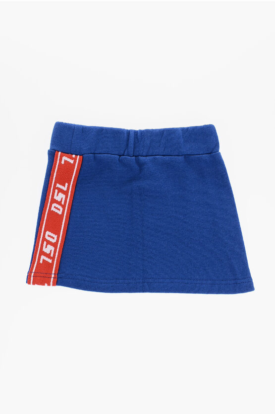 Diesel Cotton Glendab Skirt With Side Logo Band
