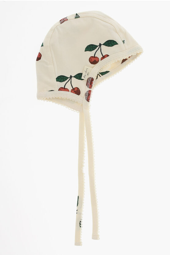 Shop Konges Slojd Cotton Hat With Cherries Print