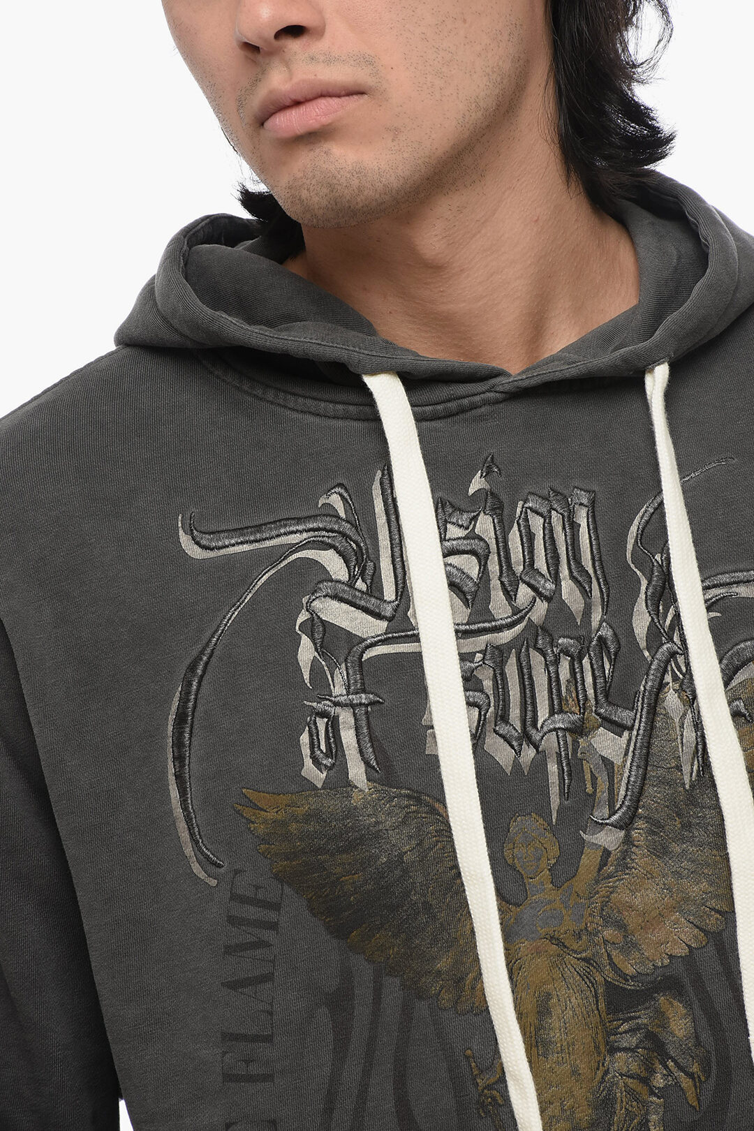 Vision Of Super Cotton Hoodie with Embossed Embroidery Maxi men 