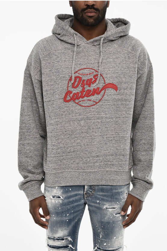 Dsquared2 Cotton Hoodie With Embossed Logo