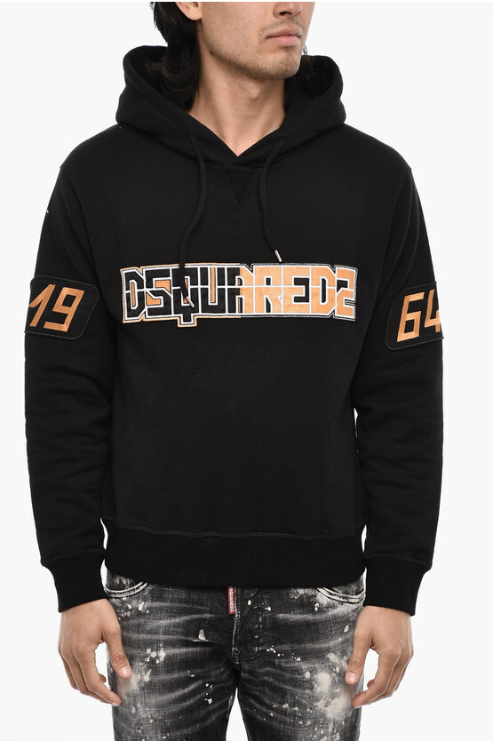 Dsquared2 Cotton Hoodie With Embossed Logo