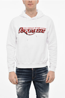 Dsquared2 Distressed D2 GOTH FOAM Hoodie men - Glamood Outlet