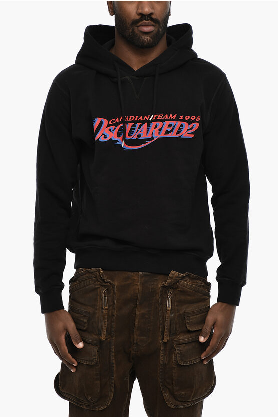 Dsquared2 Cotton Hoodie With Logo Print