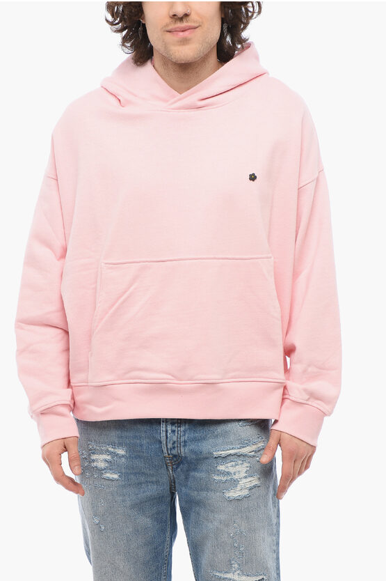 A Paper Kid Cotton Hoodie With Patch Pocket And Pin