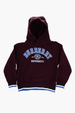 Burgundy burberry hoodie best sale