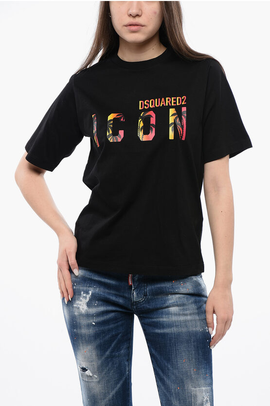Dsquared2 Cotton Icon Crew-neck T-shirt With Gradient Print