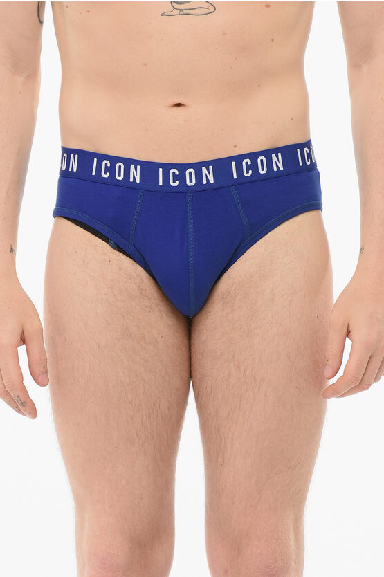Dsquared2 Cotton Icon Slip With Logoed Waistband