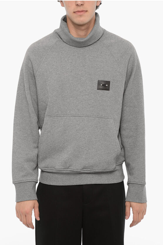Neil Barrett Cotton Iconic Piercing Turtleneck Sweatshirt