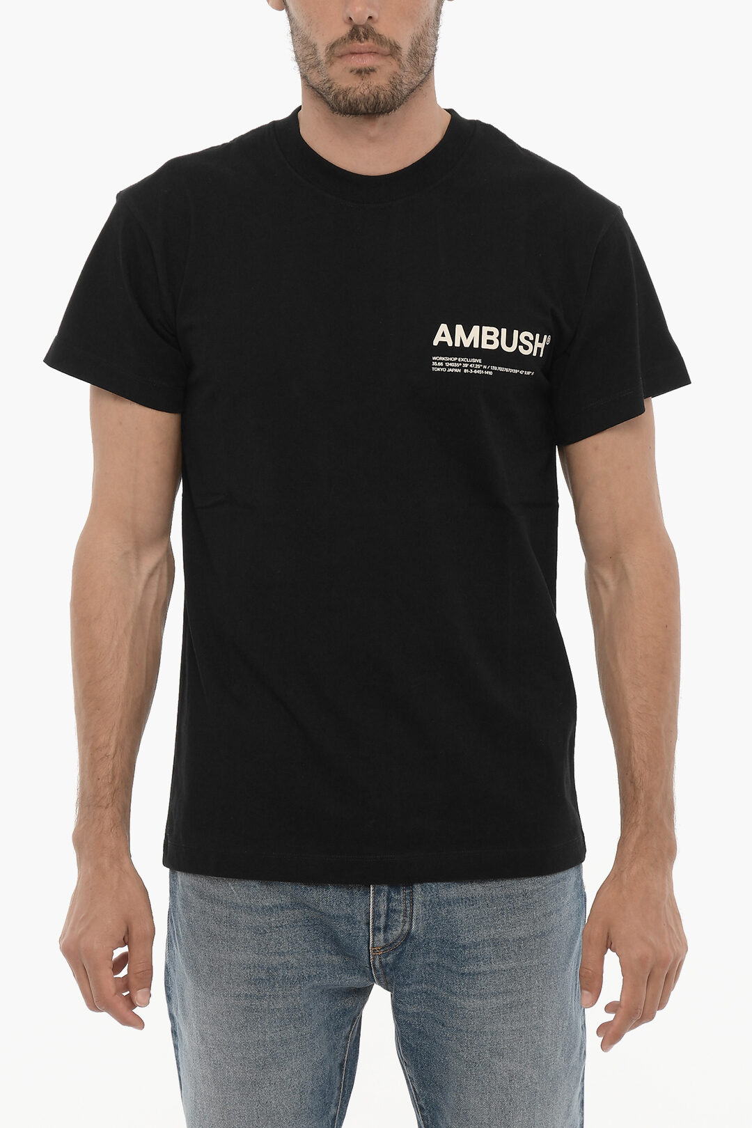 Ambush Cotton Jersey Crew-neck T-shirt with Contrast Print men - Glamood  Outlet