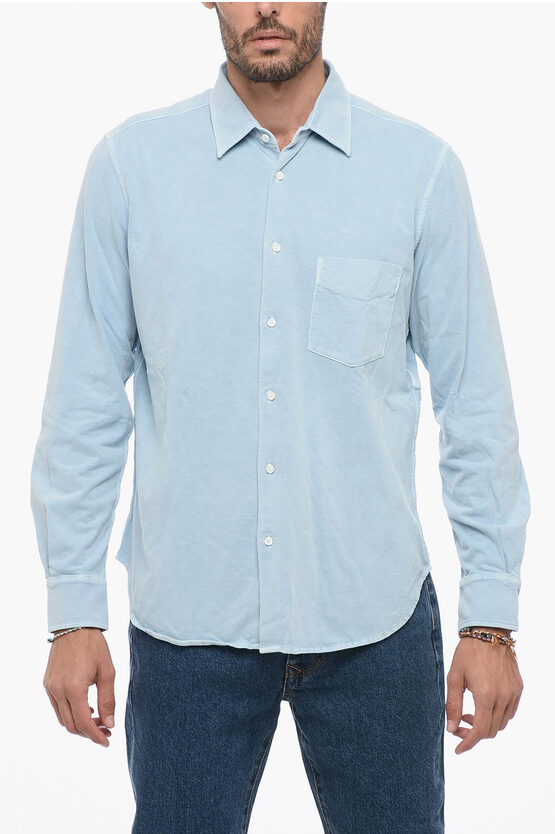 Shop Aspesi Cotton Jersey Shirt With Breast-pocket