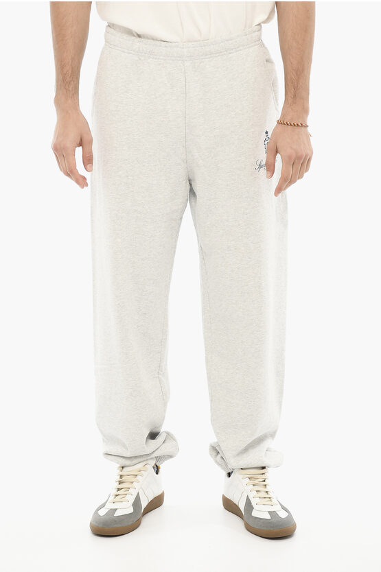 Sporty And Rich Cotton Joggers With 3-pockets In White