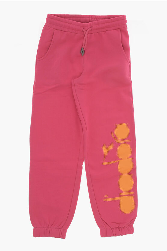 Diadora Cotton Joggers With Side Printed
