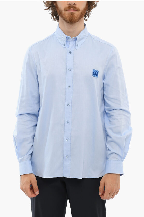 Neil Barrett Cotton Loose-fit Button Down Shirt In Blue