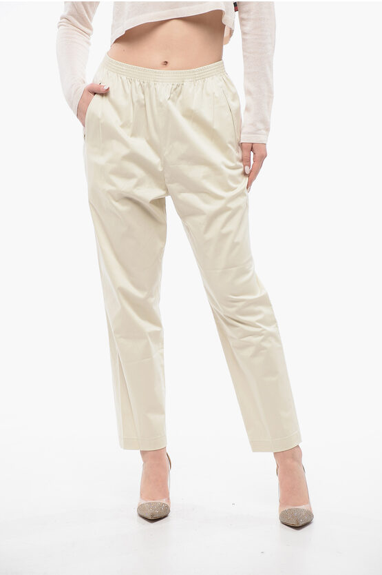Woolrich Cotton Military Chinos Pants With Elastic Waistband