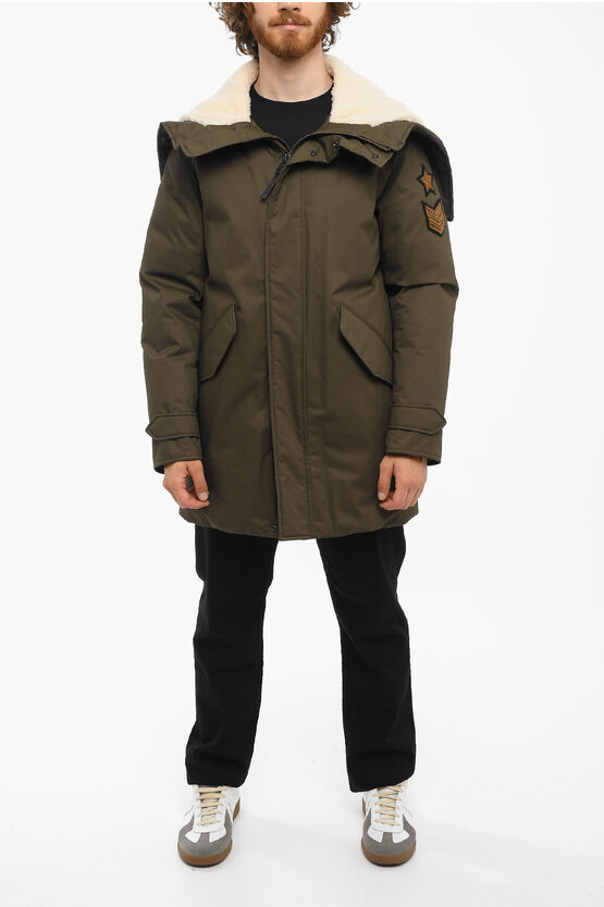 Woolrich Cotton MILITARY Down Jacket with Patchs men Glamood Outlet