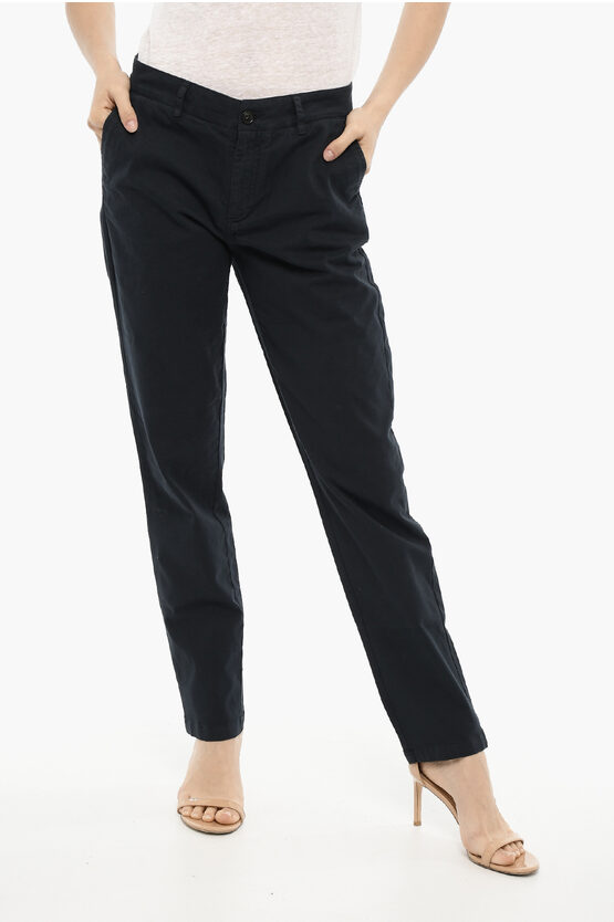Woolrich Cotton Military Pants With Belt Loops In Black