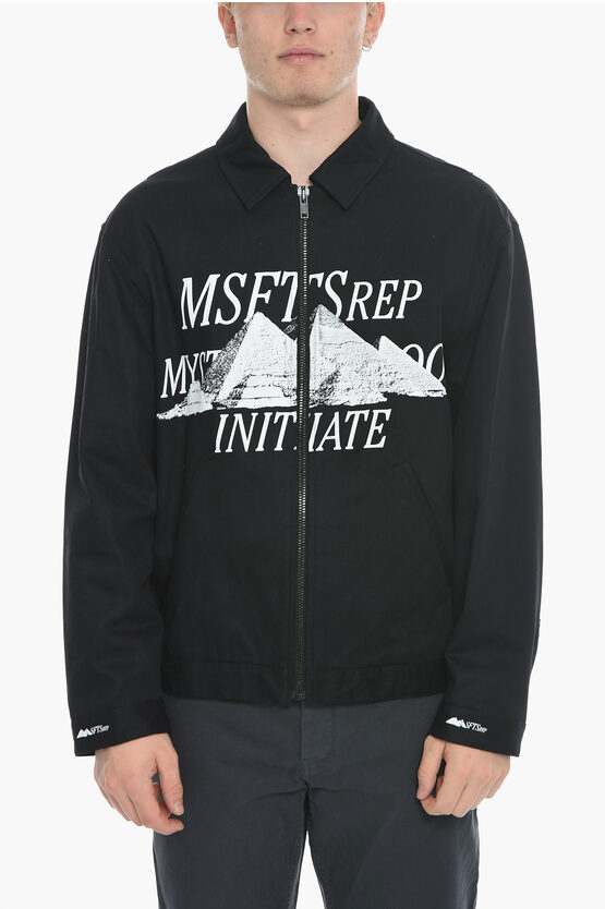 Msftsrep Cotton Mystery Jacket With Zip Closure In Black