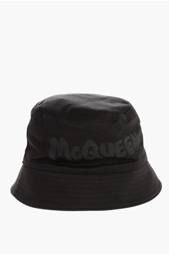 Alexander Mcqueen Logo Graffiti Printed Bucket Hat