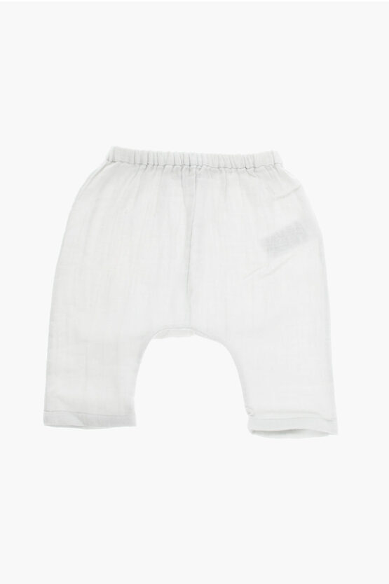 Bonpoint Babies' Cotton Pants With Drawstring Waist In White