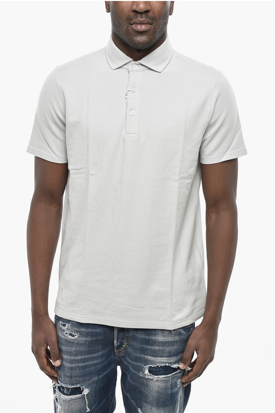 Altea Cotton Piqué Polo Greg Solid-color In Gray