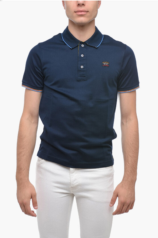 Shop Paul & Shark Cotton Polo Shirt With Colored Buttons