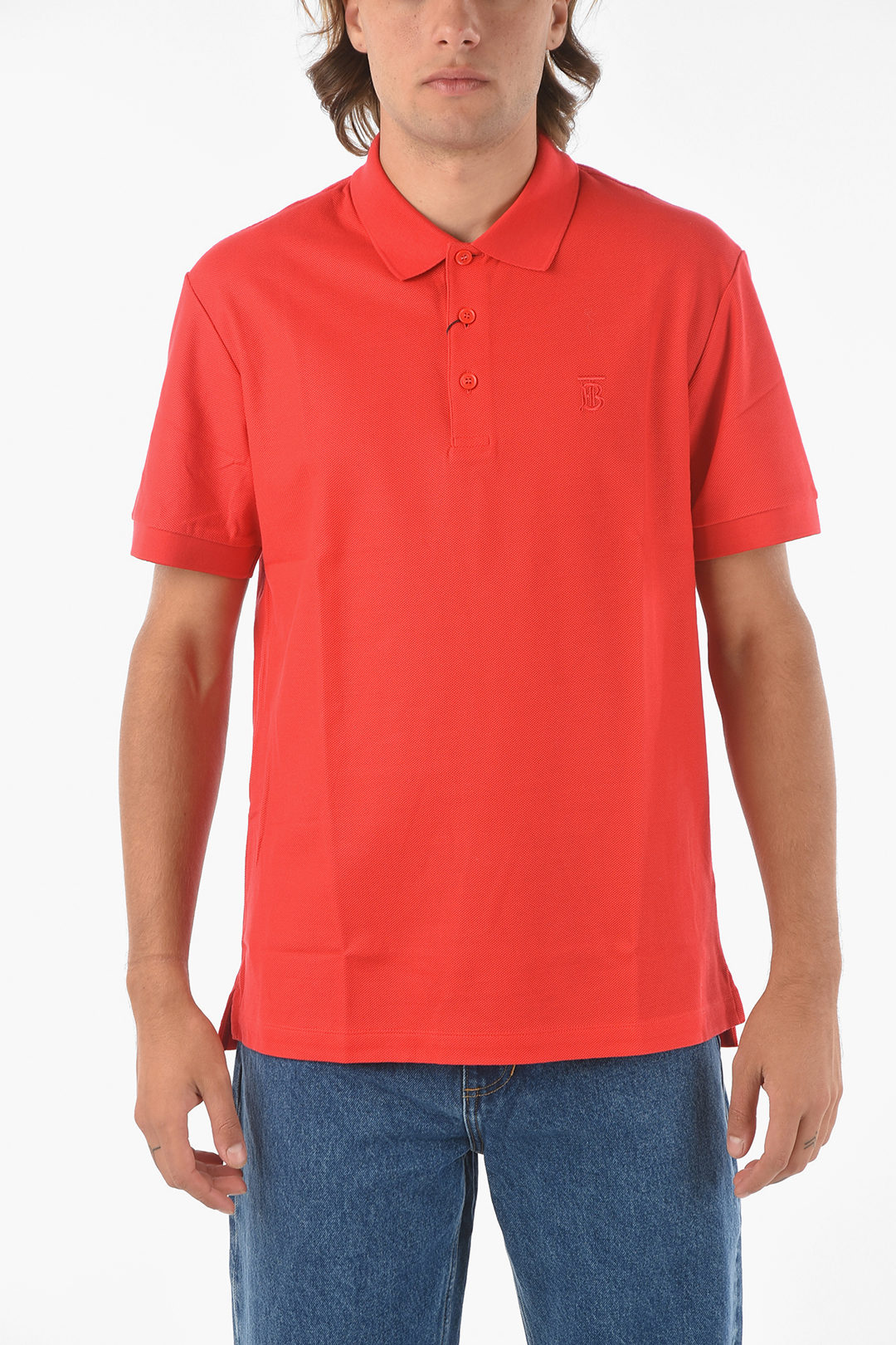 Burberry Cotton Polo T-shirt with Embroidered Logo men - Glamood Outlet