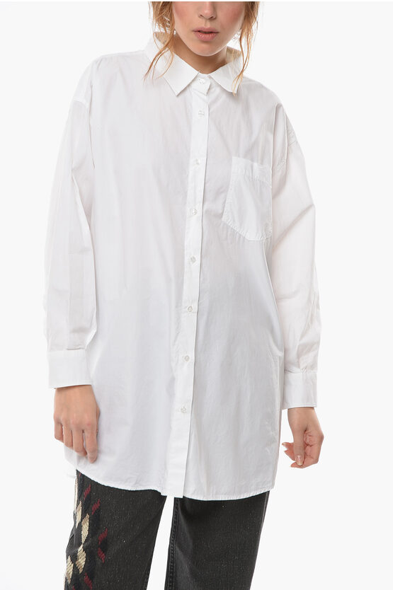 Shop Iceberg Cotton-poplin Oversized Shirt With Cut-out Detailing