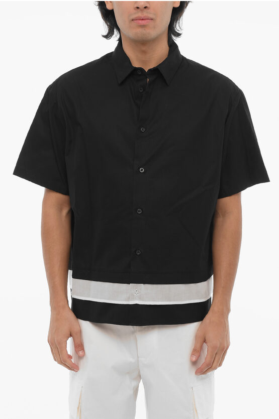 Neil Barrett Cotton Poplin Shirt With Contrast Edge