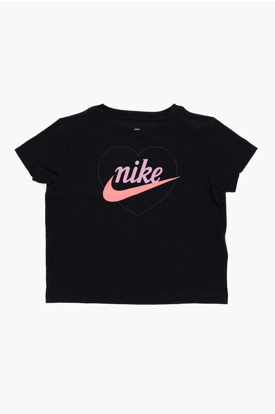 Shop Nike Cotton Printed New Impressions Graphic Crew-neck T-shirt